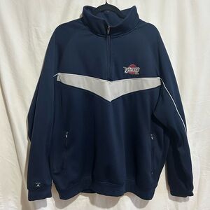 Antigua Navy Pullover with Red Trim